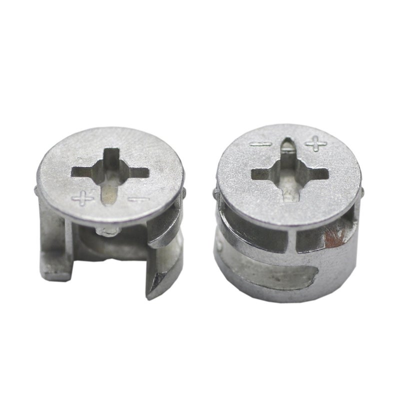 lasenersm 20 PCS Furniture Connecter Cam Lock Fittings 15mm x 12mm for Cabinet Drawer Dresser and Wardrobe Furniture Panel Connecting - Image 1